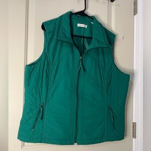 Coldwater Creek puffer vest - KELLY GREEN / SIZE XL